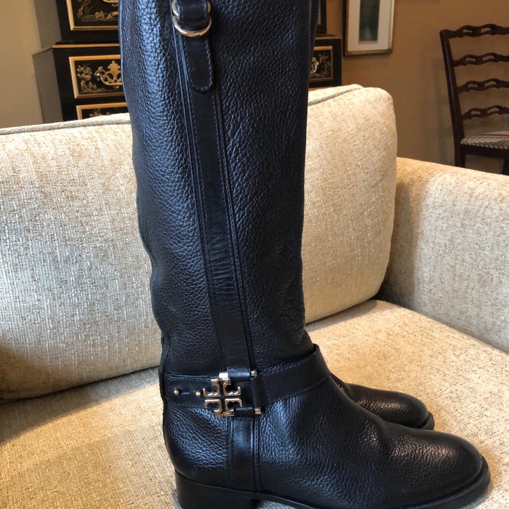 Tory Burch Leather Boots- worn once.